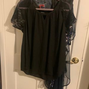 Black dress chiffon style shirt